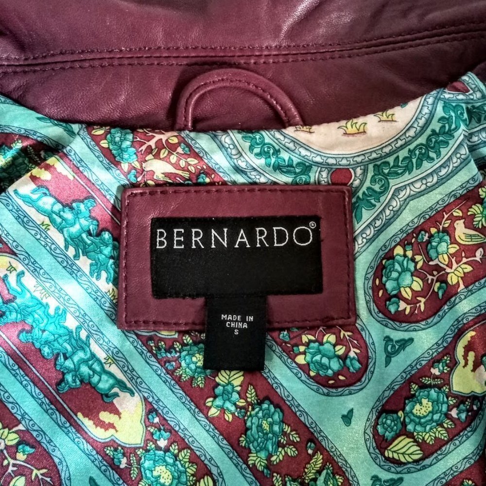 Bernardo Plum Lamb Leather Blazer - Picture 8 of 8